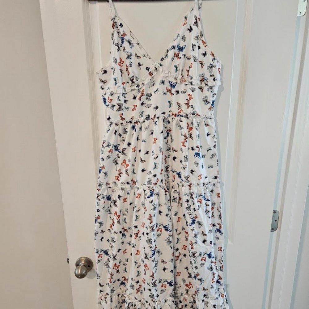NWT Butterfly Print Midi Dress, Size M